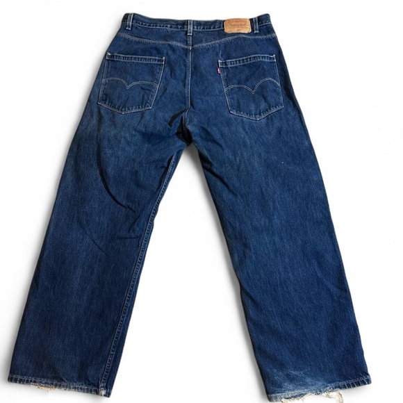 VTG Levi's 579 Jeans Men's 36x30 Dark Wash Baggy Straight Denim Skater Y2K 00s - Picture 2 of 7